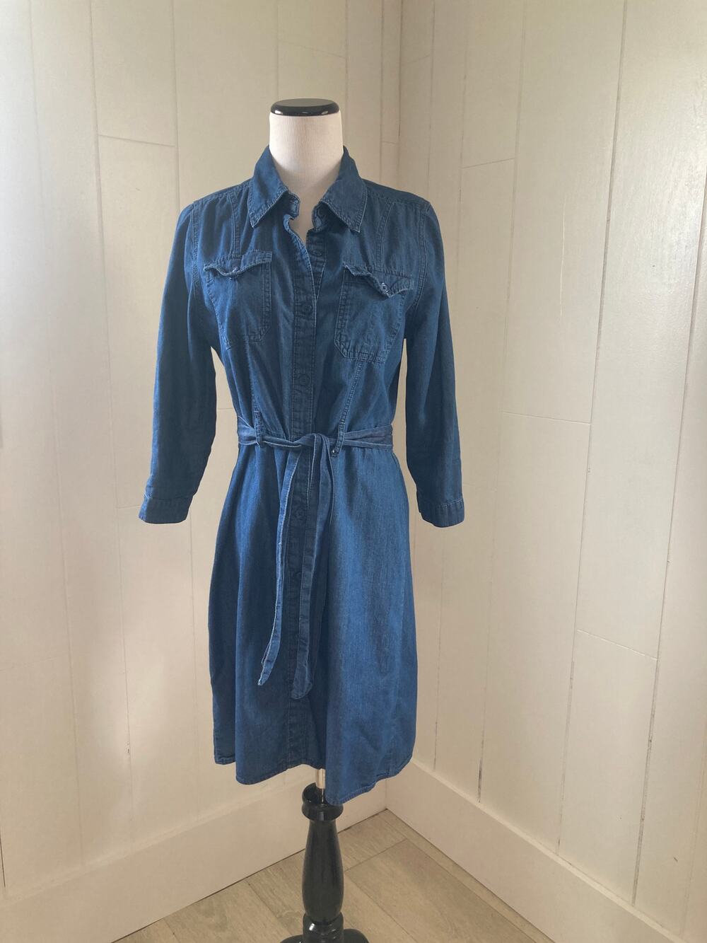 Allison Brittney Chambrey Shirt Dress, Size S